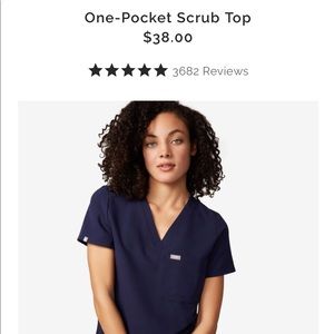 Figs one pocket scrub top! Navy size medium.